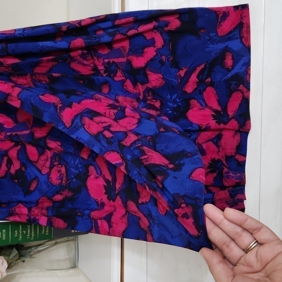 Faux Wrap Waterfall Detail Career Formal Dress Brunch Bridal Shower - Picture 7 of 11